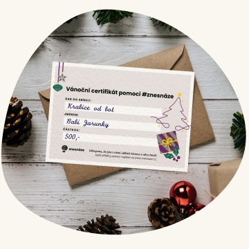 vánoční certifikát pomoci Znesnáze